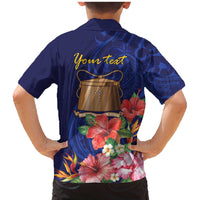 Personalised Tokelau Tropical Hibiscus Family Matching Mermaid Dress and Hawaiian Shirt With Polynesian Plumeria Tattoo LT9 - Polynesian Pride