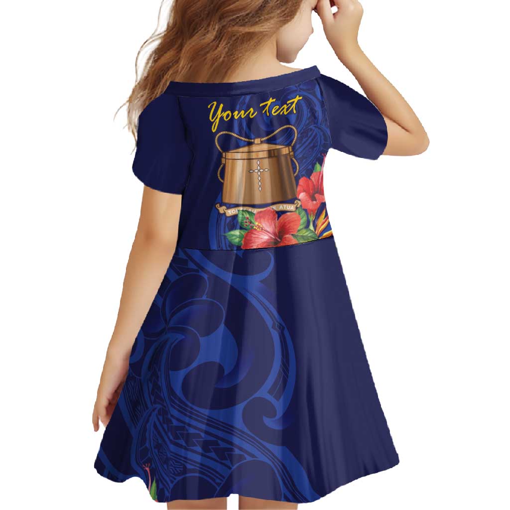 Personalised Tokelau Tropical Hibiscus Family Matching Off Shoulder Maxi Dress and Hawaiian Shirt With Polynesian Plumeria Tattoo LT9 - Polynesian Pride