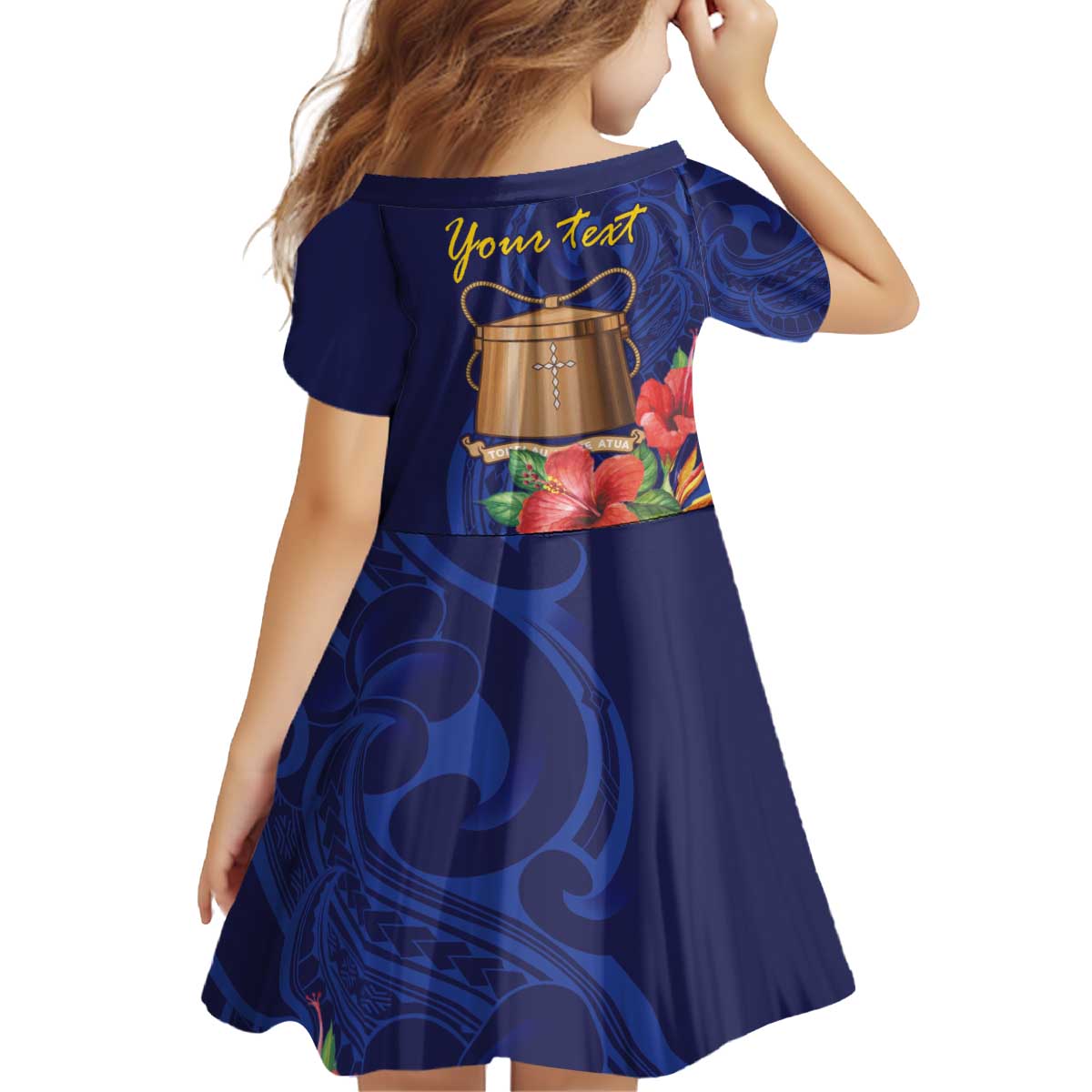 Personalised Tokelau Tropical Hibiscus Family Matching Puletasi and Hawaiian Shirt With Polynesian Plumeria Tattoo LT9 - Polynesian Pride