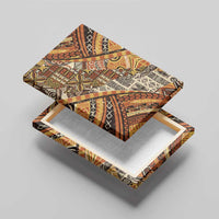 Hawaiian Style Tapa Canvas Wall Art Vintage Seamless Pattern - Polynesian Pride