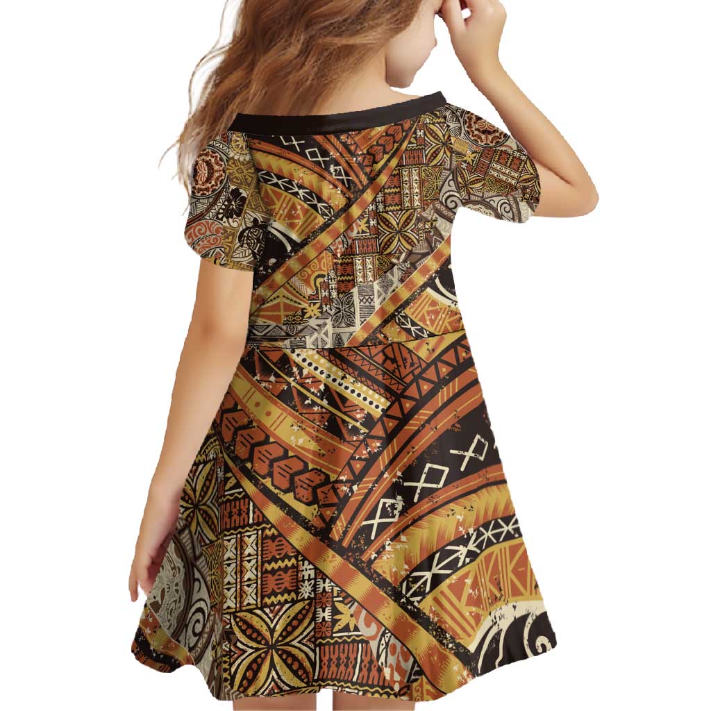 Hawaiian Style Tapa Family Matching Mermaid Dress and Hawaiian Shirt Vintage Seamless Pattern LT9 - Polynesian Pride