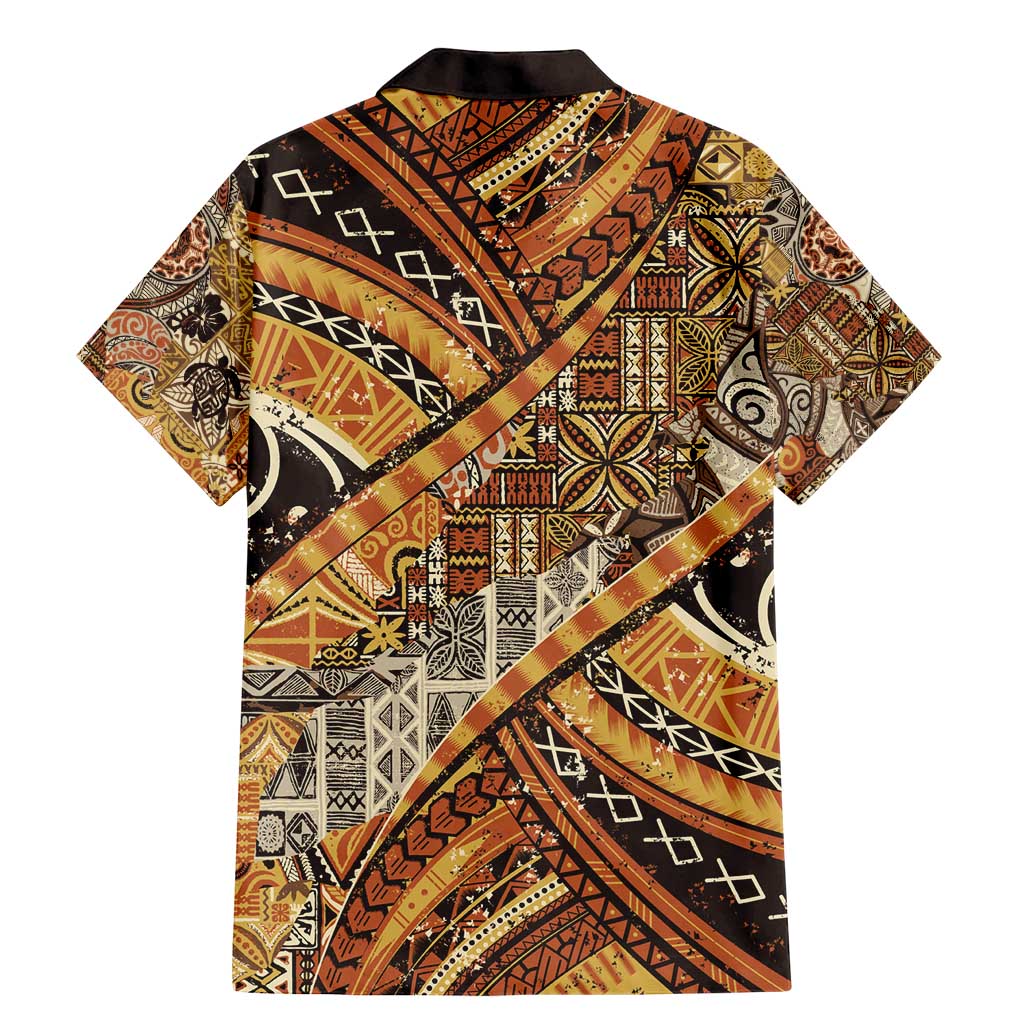 Hawaiian Style Tapa Family Matching Mermaid Dress and Hawaiian Shirt Vintage Seamless Pattern LT9 - Polynesian Pride