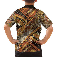 Hawaiian Style Tapa Family Matching Off Shoulder Maxi Dress and Hawaiian Shirt Vintage Seamless Pattern LT9 - Polynesian Pride
