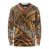 Hawaiian Style Tapa Long Sleeve Shirt Vintage Seamless Pattern - Polynesian Pride