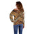 Hawaiian Style Tapa Off Shoulder Sweater Vintage Seamless Pattern - Polynesian Pride