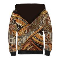 Hawaiian Style Tapa Sherpa Hoodie Vintage Seamless Pattern LT9 - Polynesian Pride