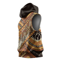 Hawaiian Style Tapa Sleeveless Hoodie Vintage Seamless Pattern LT9 - Polynesian Pride