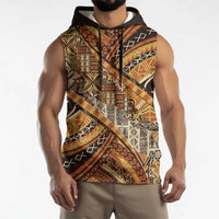 Hawaiian Style Tapa Sleeveless Hoodie Vintage Seamless Pattern LT9 - Polynesian Pride