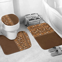 Hawaiian Tribal Elements Hibiscus Bathroom Set Gold Pattern - Polynesian Pride