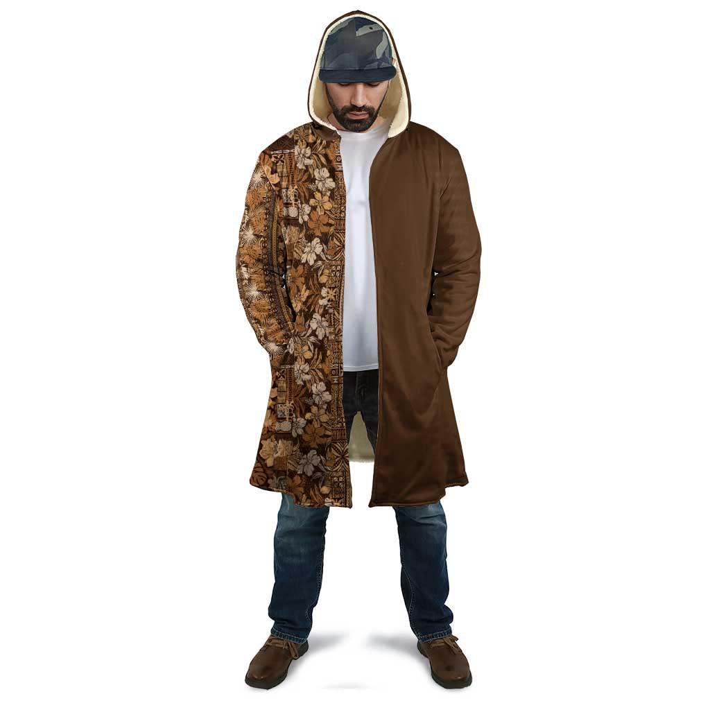 Hawaiian Tribal Elements Hibiscus Cloak Gold Pattern - Polynesian Pride