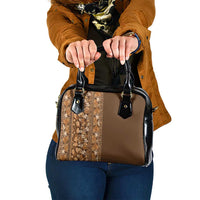 Hawaiian Tribal Elements Hibiscus Shoulder Handbag Gold Pattern - Polynesian Pride