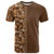 Hawaiian Tribal Elements Hibiscus T Shirt Gold Pattern - Polynesian Pride