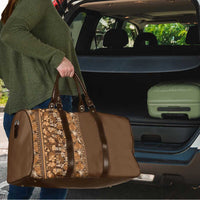 Hawaiian Tribal Elements Hibiscus Travel Bag Gold Pattern - Polynesian Pride