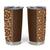 Hawaiian Tribal Elements Hibiscus Tumbler Cup Gold Pattern - Polynesian Pride