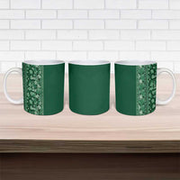 Hawaiian Tribal Elements Hibiscus Ceramic Mug Green Pattern - Polynesian Pride