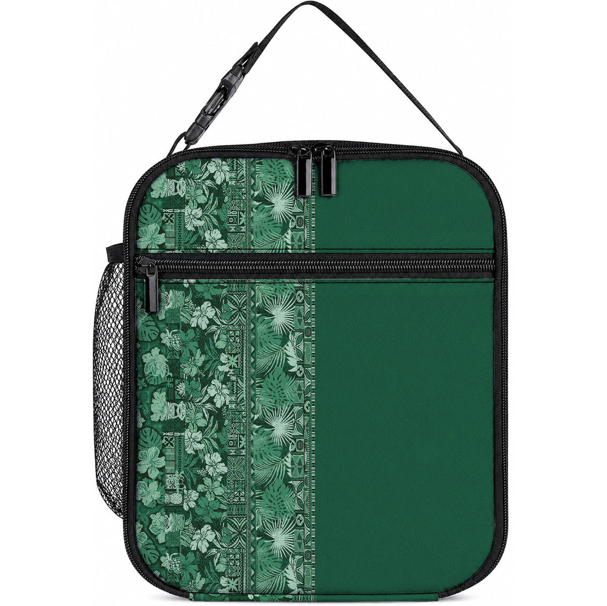 Hawaiian Tribal Elements Hibiscus Lunch Bag Green Pattern LT9 10.2 × 8.3 × 4.3 inch Green - Polynesian Pride
