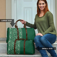 Hawaiian Tribal Elements Hibiscus Travel Bag Green Pattern - Polynesian Pride