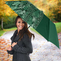 Hawaiian Tribal Elements Hibiscus Umbrella Green Pattern - Polynesian Pride