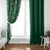 Hawaiian Tribal Elements Hibiscus Window Curtain Green Pattern - Polynesian Pride