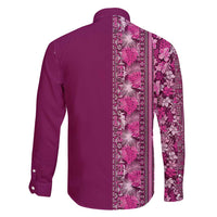 Hawaiian Tribal Elements Hibiscus Family Matching Mermaid Dress and Hawaiian Shirt Pink Pattern LT9 - Polynesian Pride