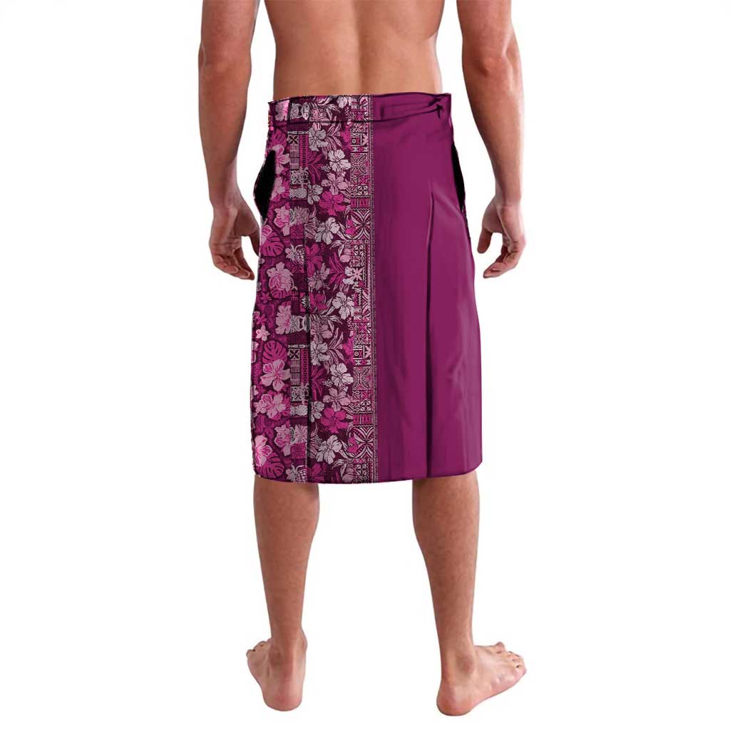 Hawaiian Tribal Elements Hibiscus Lavalava Pink Pattern - Polynesian Pride