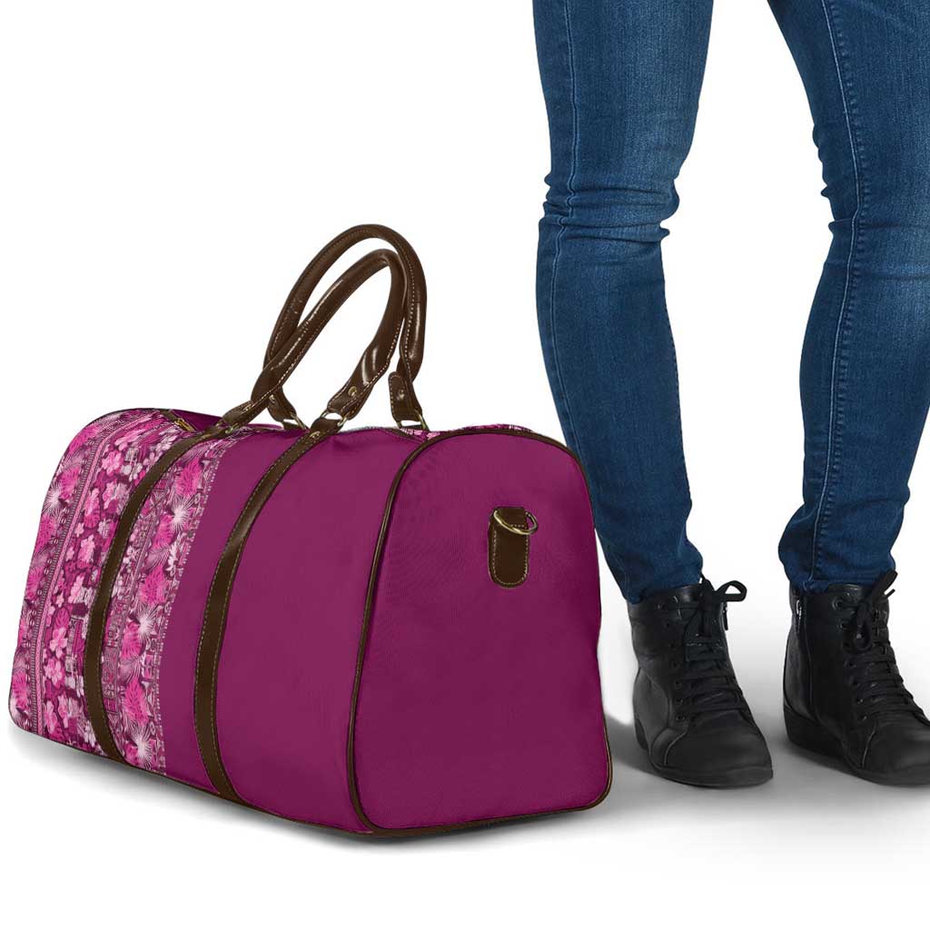 Hawaiian Tribal Elements Hibiscus Travel Bag Pink Pattern - Polynesian Pride