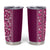 Hawaiian Tribal Elements Hibiscus Tumbler Cup Pink Pattern - Polynesian Pride