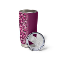 Hawaiian Tribal Elements Hibiscus Tumbler Cup Pink Pattern - Polynesian Pride