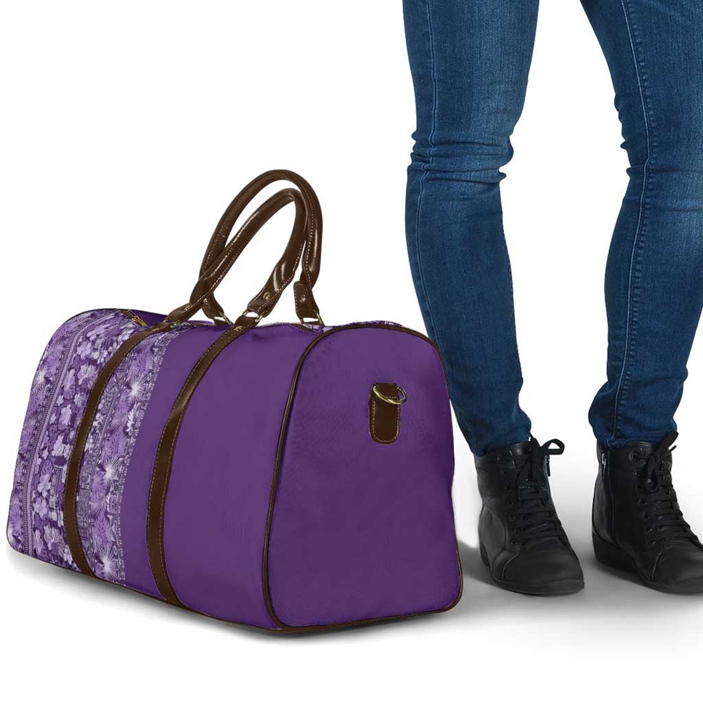 Hawaiian Tribal Elements Hibiscus Travel Bag Purple Pattern - Polynesian Pride