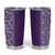 Hawaiian Tribal Elements Hibiscus Tumbler Cup Purple Pattern - Polynesian Pride