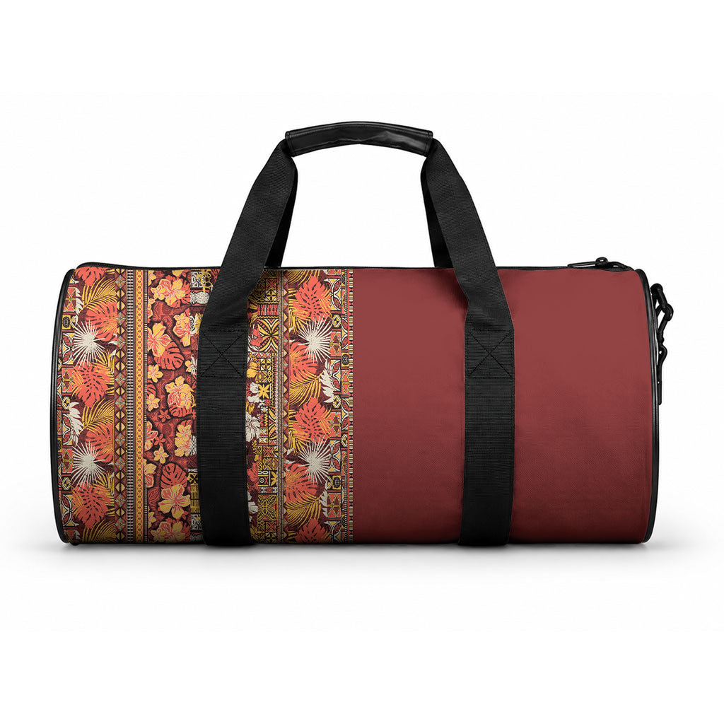 Hawaiian Tribal Elements Hibiscus Duffle Bag Red Pattern LT9 One size Red - Polynesian Pride