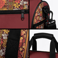 Hawaiian Tribal Elements Hibiscus Duffle Bag Red Pattern LT9 - Polynesian Pride
