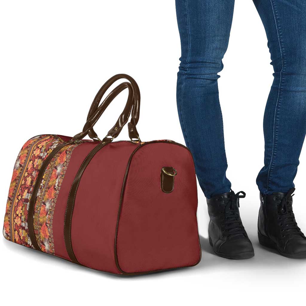 Hawaiian Tribal Elements Hibiscus Travel Bag Red Pattern - Polynesian Pride
