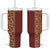 Hawaiian Tribal Elements Hibiscus Tumbler With Handle Red Pattern - Polynesian Pride