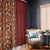 Hawaiian Tribal Elements Hibiscus Window Curtain Red Pattern - Polynesian Pride