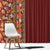 Hawaiian Tribal Elements Hibiscus Window Curtain Red Pattern - Polynesian Pride