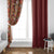 Hawaiian Tribal Elements Hibiscus Window Curtain Red Pattern - Polynesian Pride