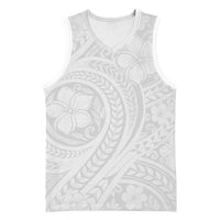 Lotu Tamaiti Samoan Polynesian Tribal Basketball Jersey LT9 Unisex White - Polynesian Pride