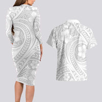 Lotu Tamaiti Samoan Polynesian Tribal Couples Matching Long Sleeve Bodycon Dress and Hawaiian Shirt LT9 - Polynesian Pride