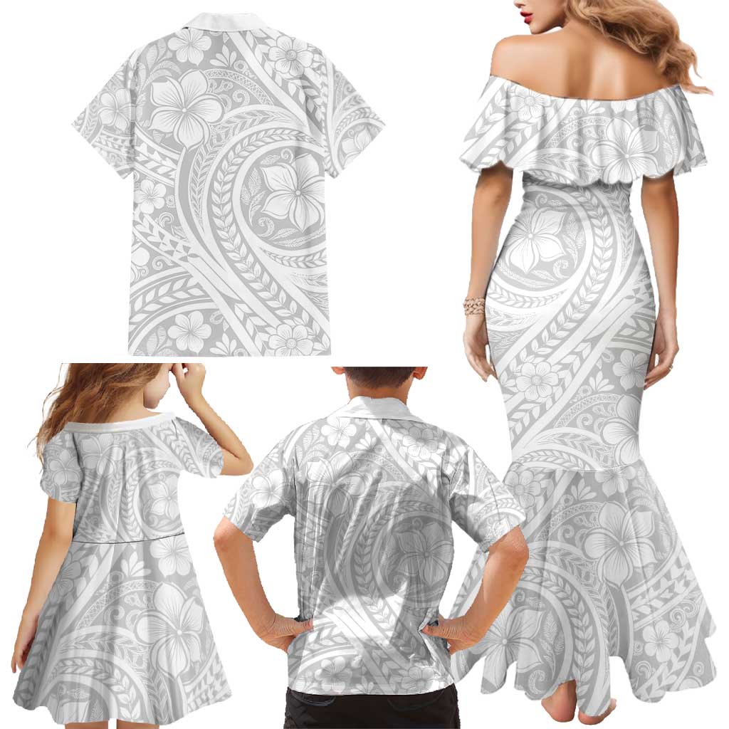 Lotu Tamaiti Samoan Polynesian Tribal Family Matching Mermaid Dress and Hawaiian Shirt LT9 - Polynesian Pride