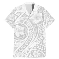 Lotu Tamaiti Samoan Polynesian Tribal Family Matching Mermaid Dress and Hawaiian Shirt LT9 Dad's Shirt - Short Sleeve White - Polynesian Pride