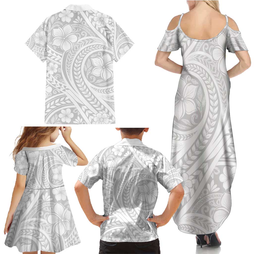 Lotu Tamaiti Samoan Polynesian Tribal Family Matching Summer Maxi Dress and Hawaiian Shirt LT9 - Polynesian Pride