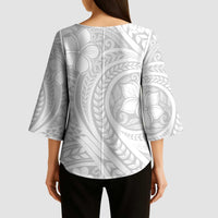 Lotu Tamaiti Samoan Polynesian Tribal Kimono Sleeve Blouse - Polynesian Pride
