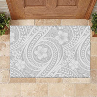 Lotu Tamaiti Samoan Polynesian Tribal Rubber Doormat LT9 White - Polynesian Pride