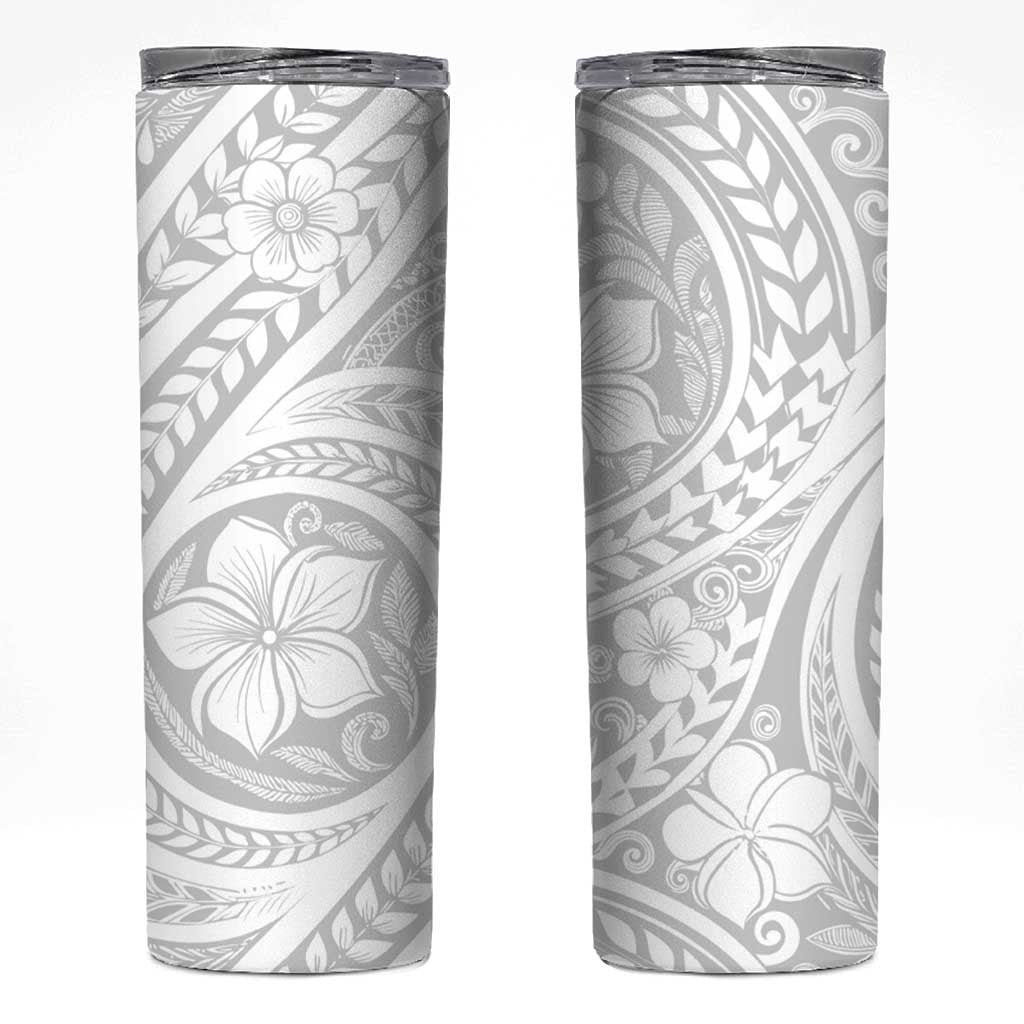 Lotu Tamaiti Samoan Polynesian Tribal Skinny Tumbler LT9 White - Polynesian Pride