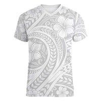 Lotu Tamaiti Samoan Polynesian Tribal Women V-Neck T-Shirt LT9 Female White - Polynesian Pride
