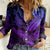 Polynesia Women Casual Shirt Whale Tale and Polynesian Sunset Plumeria Purple LT9 Female Purple - Polynesian Pride