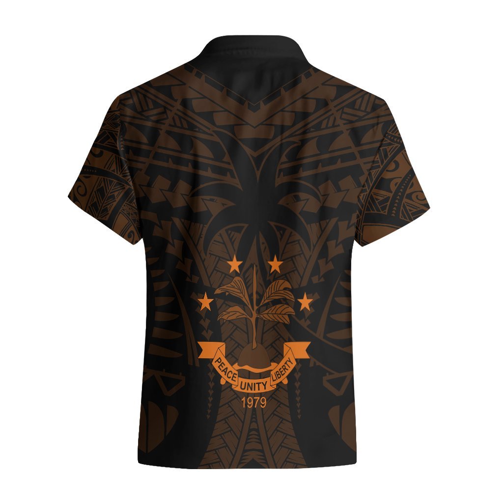 FSM Chuuk States Hawaiian Shirt Micronesia Vintage Polynesian Tribal Gold Version LT9 - Polynesian Pride