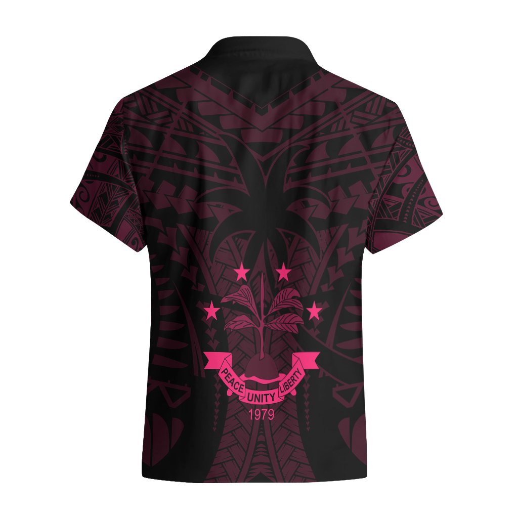 FSM Chuuk States Hawaiian Shirt Micronesia Vintage Polynesian Tribal Pink Version LT9 - Polynesian Pride