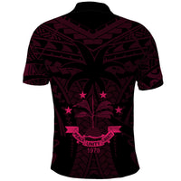 FSM Chuuk States Polo Shirt Micronesia Vintage Polynesian Tribal Pink Version LT9 - Polynesian Pride